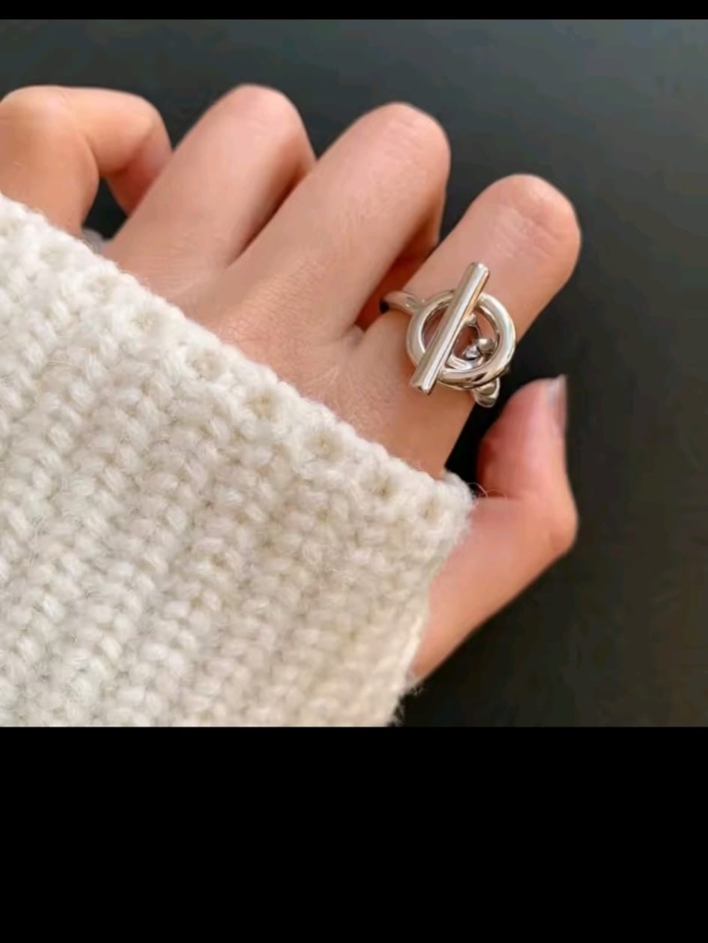 Sterling Silver Toggle Knot Ring - Silver Women's Jewelry Size 8